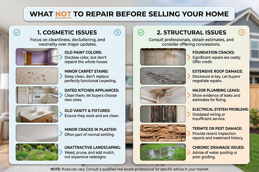 What Not to Repair Before Selling