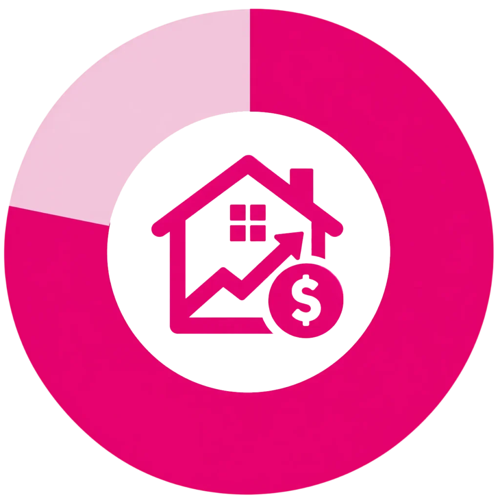 Home equity icon representing Louisville KY homeowners comparing value before foreclosure sale