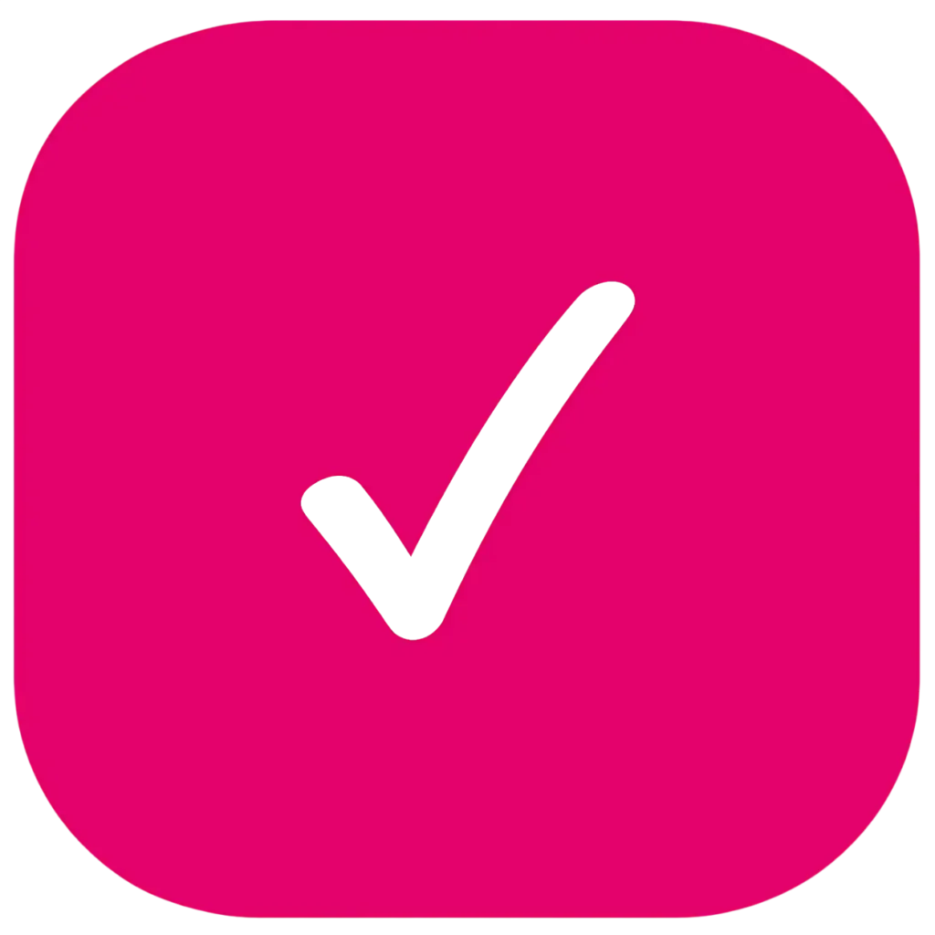 Pink checkmark icon representing a fast inherited property sale in Louisville KY
