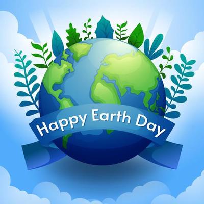 Happy Earth Day Background Free Vector